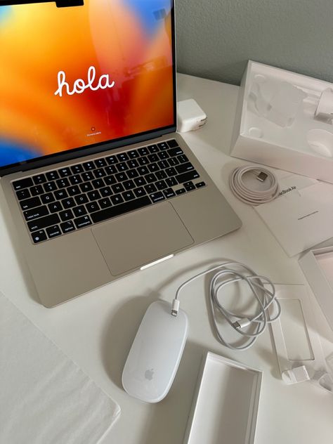 Mac Book Layout Aesthetic, Macbook Air M2 Starlight, Micro Goals, Macbook Mini, Apple Pc, Macbook 15 Inch, Apple Laptop Macbook, Macbook Air Laptop, Laptops And Tablets