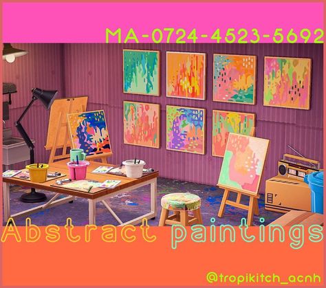 Animal Crossing Design Codes Wall Art, Animal Crossing Art Studio, Acnh Art Studio, Acnh Painting, Rainbow Island, Animal Crossing Guide, Animal Crossing Characters, Acnh Ideas, Animal Crossing Villagers