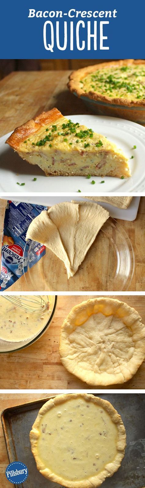 Low Carb Veggie, Breakfast Quiche Recipes, Pillsbury Recipes, Cheese Quiche, Bacon Breakfast, Crescent Roll Recipes, Egg Recipes For Breakfast, Meat Pie, Quiche Recipes