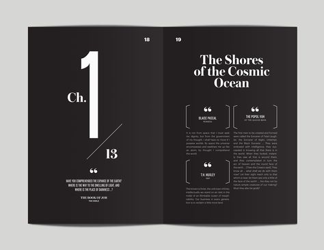 Text Hierarchy Design, Modern Editorial Design, Sleek Graphic Design, Black Magazine Layout, Editorial Design Layouts, Layout Editoriale, Mises En Page Design Graphique, Pull Quotes, Gray Space