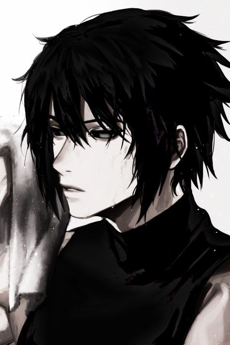 Black Haired Oc Male, Pfp Guy, Oc Art Male, Emo Boy Drawing, Emo Boy Art, Anime Sasuke, Sasuke Uchiha Sharingan, Sasuke Uchiha Shippuden, Sasuke Shippuden