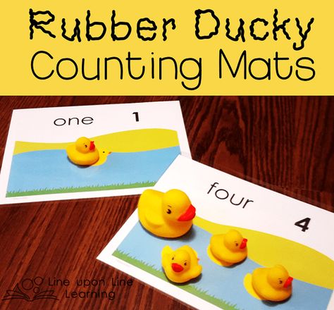 ducky mats Preschool English Activities, Duck Activities, Farm Activities Preschool, Preschool English, Counting Mats, Farm Animals Activities, Animals Activities, School Kids Activities, Flisat Table