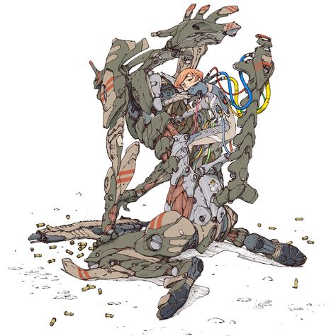 Mech Pilot Art, Akira Miyagawa, Mech Pilot, Cyborgs Art, Arte Robot, Arte Cyberpunk, 캐릭터 드로잉, Mecha Anime, Manga Artist