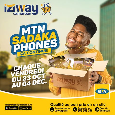 Campagne : MTN SADAKA PHONE Client : IZIWAY CAMEROUN Direction Artistique : @MAGIIC Pub Social Media, Media Advertising Design, Media Design Graphics, Phone Poster, Soap Ads, Unique Brochure Design, Car Advertising Design, Digital Advertising Design, Ads Campaign