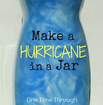 After Hurricane Arthur delayed our vacation, my son was curious about what a hurricane was - so I decided to do a little project that would help explain! Solar Robot, Discovery Bottles, Weather Projects, Weather Science, Weather Theme, Weather Unit, Sensory Bottles, Preschool Science, E Mc2