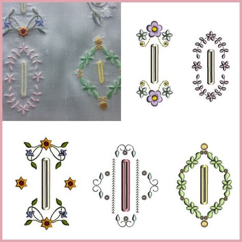 Hand Embroidered Buttonholes, Sew Ins, Embroidery Stitches Tutorial, Heirloom Sewing, Pola Sulam, 자수 디자인, Sewing Embroidery Designs, Embroidery Library, Machine Embroidery Patterns