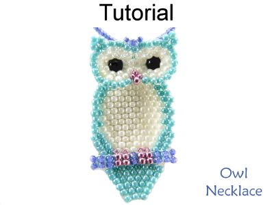 Beaded Owl Necklace Brick Stitch Beading Pattern Tutorial | Simple Bead Patterns Beaded Owl, Seed Bead Tutorials, Diy Jewelry Making Tutorials, Art Perle, Owl Pattern, Beaded Necklace Patterns, Bead Embroidery Patterns, Seed Bead Patterns, Bead Weaving Patterns