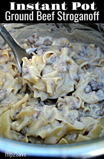 Ground Beef Stroganoff Insta Pot Beef Stroganoff Recipe, Instapot Stroganoff Recipe, Beef Stroganoff Instapot, Instant Pot Stroganoff Ground Beef, Ip Ground Beef Recipes, Ground Beef Stroganoff Instant Pot, Stroganoff Recipe Instant Pot, Crockpot Ground Beef Stroganoff, Instapot Beef Stroganoff