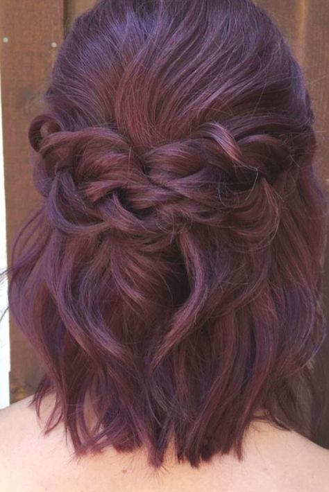 Ideas For Shoulder Length Hair, Bridesmaid Hair Short Bob, Hair Down With Braid, Bridesmaid Hair Side, Hair Styles For Long Hair, Hairstylist Quotes, Boda Ideas, Bridesmaid Hair Medium Length, Wedding Hairstyles Medium Length