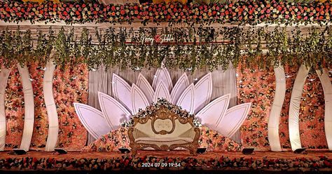 Lotus setup Decor done by @saatphereindia at Churagiya bhawan, jhalmala,balod. #stage #decor #weddings #weddingseason Wedding Stage Decor, Wedding Stage, Wedding Season, Lotus, Instagram