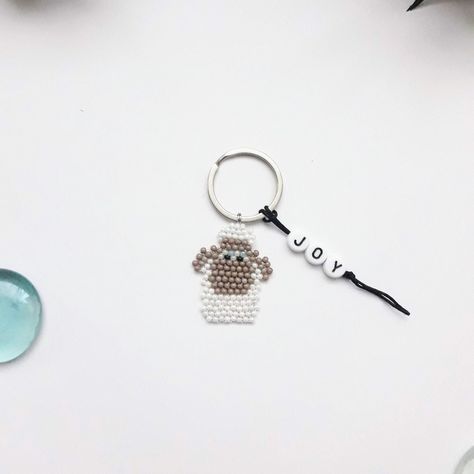 Excited to share the latest addition to my #etsy shop: Beaded sheep keychain, Small charm with the inscription "JOY",Charm mini lamb,Fun animal keychain #white #gray #valentinesday #sheepkeychain #beadedkeychain #beadedsheep #smallcharm #mascotsheep #inscriptionjoy https://etsy.me/3io8fI0 Beaded Sheep, Shaun The Sheep, Funny Christmas Gifts, Keychain Design, Small Charms, Beaded Keychains, Small Gifts, Sheep, Glass Beads