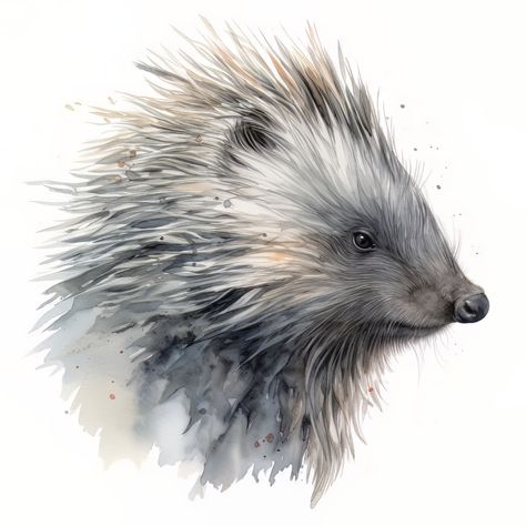 Get this digital art on a variety of art prints, products and merch on ArtPal. This mesmerizing watercolor painting of a porcupine showcases the incredible capabilities of artificial intelligence in the world of art. The lifelike texture and exquisite attention to detail capture the unique beauty and essence of the subject, making it a true masterpiece. Watercolor Porcupine, Porcupine Painting, Porcupine Art, Animal Digital Art, Portrait Watercolor, Art Watercolor Painting, World Of Art, Unique Beauty, Hedgehogs