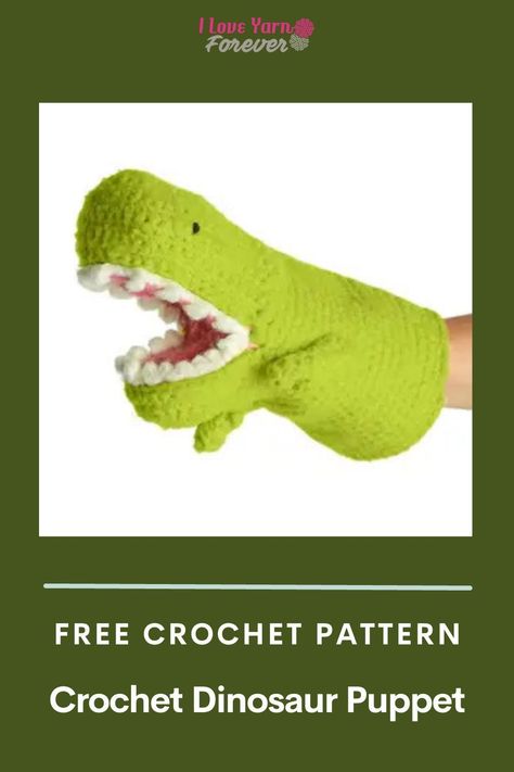 Ignite your child's creativity with the Crochet Dinosaur Puppet! It's a cuddly masterpiece. Crochet Dinosaur Hand Puppet, Dinosaur Hat Pattern, Dinosaur Hand Puppet, Crochet Snuggle Sack, Crochet Dinosaur Hat, Dinosaur Puppet, Dinosaur Baby Blanket, Dinosaur Crochet, Bernat Baby Blanket Yarn