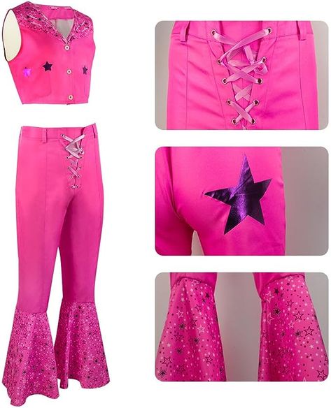 Barbie, barbie movie, cosplay, outfit, barbie outfit, barbie costume, margot robbie, ryan gosling, halloween, costume ideas, pink, girl's costumes, kid's costume, doll, cowgirl barbie, amazon, amazon fashion, fashion, amazon finds, fashion finds Pink Cowgirl Costume, 70s Disco Costume, Cosplay For Women, Disco Costume, Outfits 70s, Blue Costumes, Barbie Costume, Cowgirl Costume, Pink Cowgirl