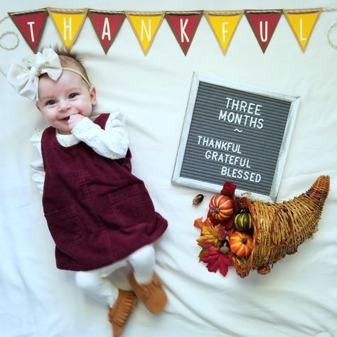 November Thanksgiving baby monthly milestone picture photo with letterboard. Thankful grateful blessed November 3 Month Baby Pictures, 1 Month Thanksgiving Pictures, November Milestone Pictures, 2 Month Baby Picture Ideas November, Thanksgiving Baby Monthly Pictures, Thanksgiving Letter Board Baby, Thanksgiving Milestone Picture Ideas, January Baby Pictures, November Baby Milestone Pictures