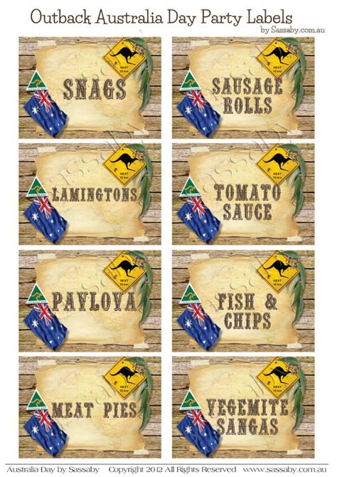 Australia Party Labels INSTANT DOWNLOAD Editable & Printable Decorations, Food Tags, Kangaroo, Outback, Aussie, Edit Print, Summer - Etsy Australia Australia Day Party, Aussie Party, Valentines Banquet, Anzac Day Australia, Australian Party, Australia Day Celebrations, Australia Party, Australia Wallpaper, Aus Day