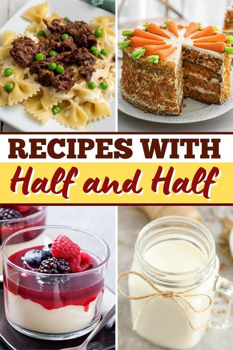 Try these recipes with half and half to use it up! From sauces to ice cream to soup, there's no reason to let half and half go to waste. What To Use Half And Half For, Recipe With Half And Half Cream, Recipes For Half And Half, Desserts Made With Half And Half, Desserts With Half And Half Cream, Ways To Use Half And Half, Desserts Using Half And Half, Recipes To Use Up Half And Half, Half And Half Cream Recipes