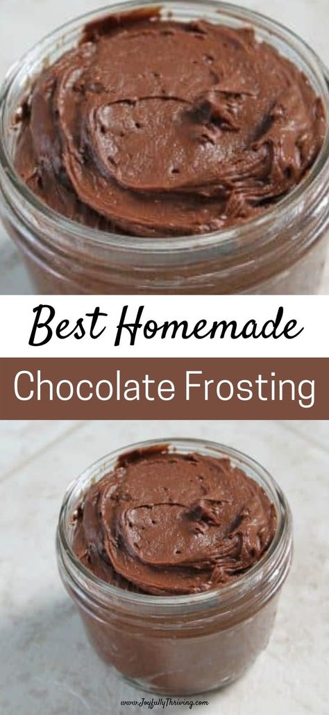 Cupcake Creme, Chocolate Frosting Recipe, Homemade Chocolate Frosting, Easy Frosting, Frosting Recipes Easy, Chocolate Frosting Recipes, Homemade Frosting, Mom's Birthday, Chocolate Butter