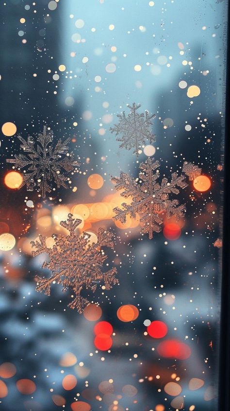 "Winter Wonderland Window: Decorative #snowflakes cling to a #frosty #window as the warm glow of city #lights creates a #festive ambiance. #winter #aiart #aiphoto #stockcake ⬇️ Download and 📝 Prompt 👉 https://stockcake.com/i/winter-wonderland-window_308893_551831" Winter Lights Aesthetic, Warm Winter Wallpaper, Winter Vision Board, Winter Wonderland Aesthetic, Frosty Window, Winter Wonderland Background, Snowy Window, Window Image, St Patricks Day Wallpaper