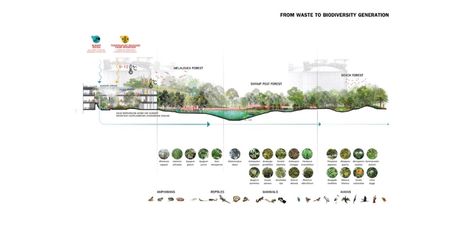 Landscape Architecture Section, Living Green Roof, Landscape Diagram, Retention Pond, Contemporary Landscape Design, World Landscape, World Architecture Festival, Carbon Sequestration, Forest Plants