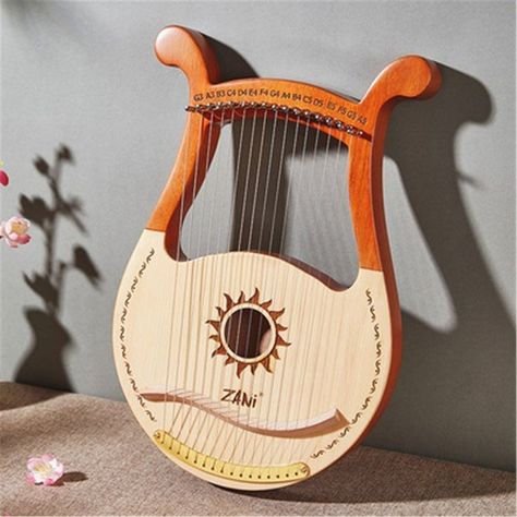 Clarinet Photo, Lyre Instrument, Shakuhachi Flute, Lyre Harp, Portable Piano, Instruments Art, Wood Details, Thumb Piano, Instruções Origami