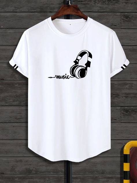 White Tshirt Design, Graphic Tees Design Prints, Men's Tshirt Design, Tshirt Design Ideas, T Shirt Print Design, Gents T Shirts, T-shirt Print Design, T Shirt Logo Design, Mens Shorts Outfits