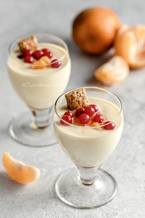 Orange Posset, Easiest Dessert Recipes, Posset Recipe, Easiest Dessert, Parfait Desserts, Trifle Pudding, Bite Size Desserts, Freshly Squeezed Orange Juice, Cold Desserts