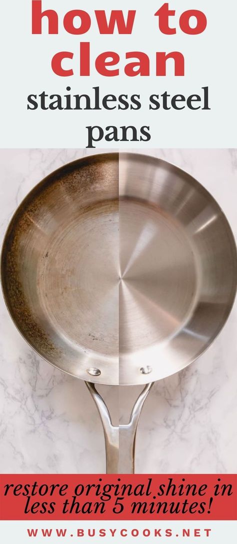 Stainless Steel Pans Cleaning, How To Clean All Clad Cookware, Stainless Steel Pots And Pans Cleaning, How To Clean Stainless Steel Pans, Clean Stainless Steel Pans, Clean An Iron, Cleaning Pots And Pans, Cleaning Pans, Clean Stainless Steel