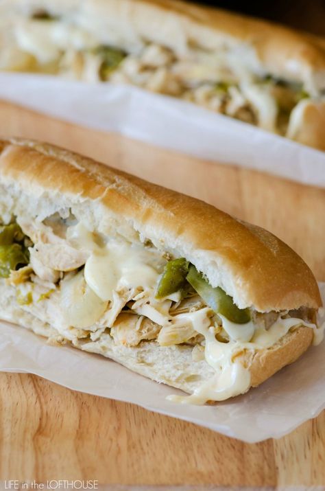 Crock Pot Chicken Cheesesteak Sandwiches. These sandwiches are incredible!! Amazing Sandwiches, Cheesesteak Sandwiches, Life In The Lofthouse, Chicken Cheesesteak, Chicken Philly, Hot Sandwiches, Cheese Steak Sandwich, Homemade Breads, Crock Pot Chicken