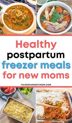 Healthy postpartum freezer meals for new moms to make before baby. Healthy freezer meal ideas to ease postpartum recovery. Nesting Freezer Meals, Meal Prep Ideas For Postpartum, Soup For Postpartum, Soup Freezer Meals Make Ahead, Meals To Prep For Postpartum, Freezer Meal Ideas For New Moms, Freezer Friendly Meals For New Moms, Make Ahead Meals For Postpartum, Freezer Recipes For New Moms