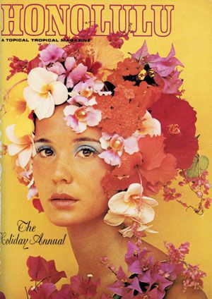 November 1970 Holiday Annual cover. Model Danielle Poe. Photo by Alma McGoldrick. | HONOLULU Magazine   #fashion #honolulu #hawaii #flowers #magazine Flower Magazine, Patti Hansen, Hawaii Vintage, Fashion Magazine Cover, Fashion Photography Inspiration, Jewelry Brand, Vintage Magazines, Lesson Ideas, Vintage Magazine