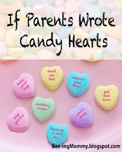 If Parents Wrote Candy Hearts they would say... #IfParentsWroteCandyHearts, Funny Candy Hearts Sayings, Candy Heart Sayings, Valentines Sayings, Quotes Font, Interaction Post, Weird Valentines, Candy Quotes, Valentine Candy Hearts, Sweet Sayings