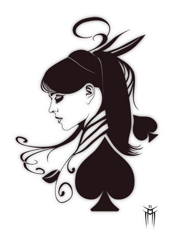 Queen Of Spades Card Design, Queen Spades Tattoo, Queen Of Spades Card Tattoo, Queens Tattoo, Spades Tattoo, Ace Of Spades Tattoo, Queen Of Hearts Tattoo, Spade Tattoo, Queen Of Hearts Card