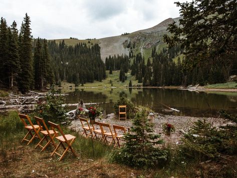 The Most Breathtaking Wedding Venues in Colorado | The Observatory at Alta Lakes | Photo: Elisa Watkins Forest Wedding Colorado, Colorado Forest Wedding Venues, Colorado Lake Wedding, Colorado Springs Wedding Venues, Colorado Forest Wedding, Colorado Micro Wedding Venues, Mythical Wedding, Nature Weddings, Norse Wedding