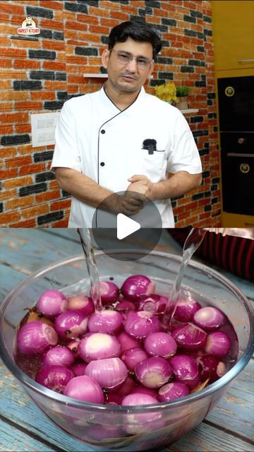 27M views · 1.2M likes | Bhupender Rawat on Instagram: "Vinegar onion 🧅. For Complete video click on YouTube link ( check in Bio)" Vinegar Onion Recipe, Onions Vinegar, Onion Vinegar, Onion Recipes, Youtube Link, Indian Food, Check In, Indian Food Recipes, Vinegar