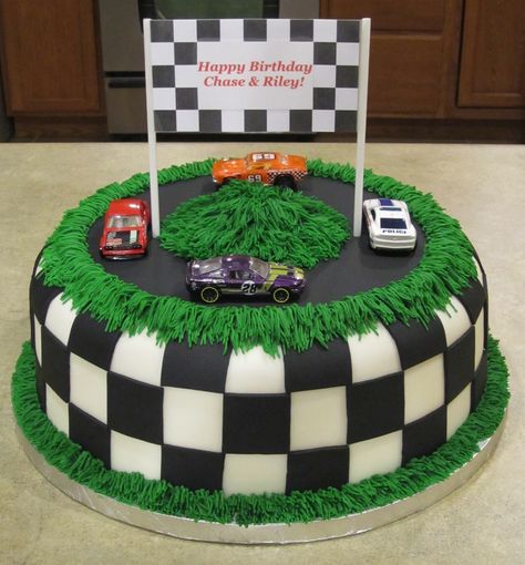 boys birthday cakes images | Race Car Track Birthday Cake — Birthday Cakes Race Track Cake, Car Cakes For Men, Car Cakes For Boys, Bolo Hot Wheels, Racing Cake, Torte Creative, Race Car Cakes, Car Cake Toppers, Cars Birthday Cake