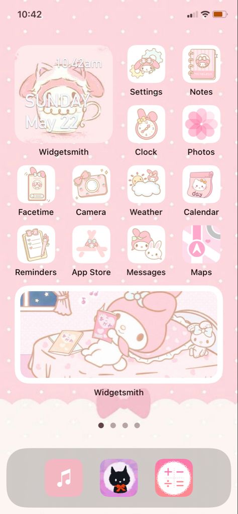 My Melody Wallpaper Iphone 11, My Melody Iphone Layout, My Melody Ipad Case, My Melody Themed Phone, My Melody Ipad Wallpaper, My Melody Phone Theme, Sanrio Home Screen, My Melody Icons For Apps, Kawaii Home Screen