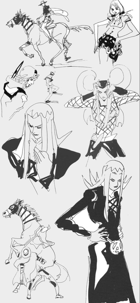 Jojo Sketches Araki, Jojo Anatomy Reference, Jojo Doodles Araki, Jjba Manga Black And White, Jojo Art Araki, Jojo's Bizarre Adventure Manga Panels, Araki Hirohiko Art, Jjba Manga Panels, Jjba Doodles