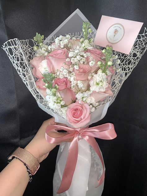 dozen rose bouquet - pink and white Dozen Roses Bouquet, Dozen Roses, Pink Rose Bouquet, Red Rose Bouquet, Pink Rose Flower, Pink Bouquet, Valentine Gift, Rose Bouquet, Pink And White