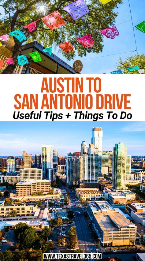 Austin To San Antonio Drive: Useful Tips + Things To Do Texas Places To Visit, Vacation Places In Usa, San Antonio Travel, San Antonio Vacation, Austin Texas Travel, Texas Road Trip, Texas Travel Guide, Visit Austin, Texas Living