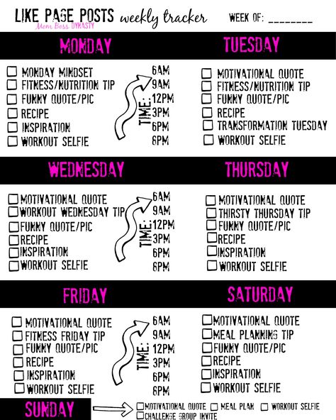 Like Page Posts weekly tracker for Team Beachbody coaches. Beachbody Challenge Group, Beachbody Shakeology, Beachbody Coaching, Tuesday Workout, Team Beachbody Coach, Weekly Tracker, Beachbody Programs, Beachbody Workouts, Body Coach