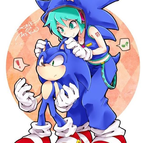 Miku Sonic, Sonic Miku, Sonamy Comic, Miku Hatsune Vocaloid, Vocaloid Funny, Nintendo Sega, Sonic And Amy, Vocaloid Characters, Sonic Funny