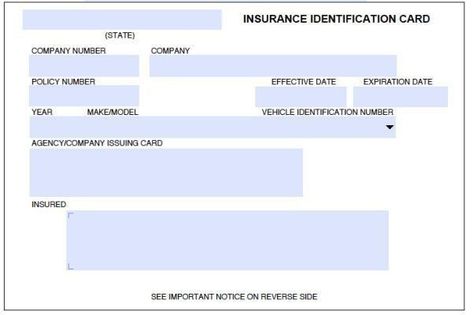 Insurance Printable, Insurance Card Template, Geico Car Insurance, State Farm Insurance, Progressive Insurance, Policy Template, Card Templates Printable, Id Card Template, Card Templates Free