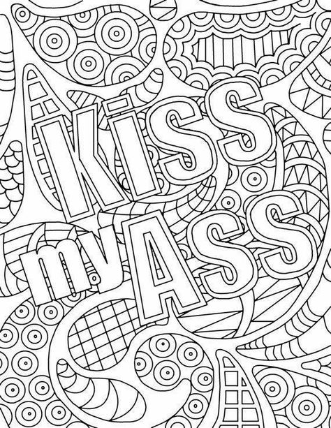 Curse Word Coloring Book, Adult Coloring Books Swear Words, Free Adult Coloring Printables, Swear Words, Adult Coloring Books Printables, Adult Colouring Printables, Swear Word Coloring Book, Swear Word Coloring, Words Coloring Book