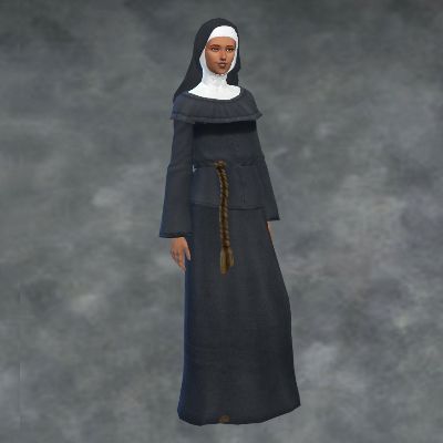 Sims 4 Cc Priest Outfit, Sims 4 Nun Outfit, Sims 4 Nun Cc, Sims 4 1300s Cc, Sims 4 Medieval Jobs, Sims 4 Ye Medieval, Librarian Outfit, Poor Clothes, Sims 3 Medieval Cc