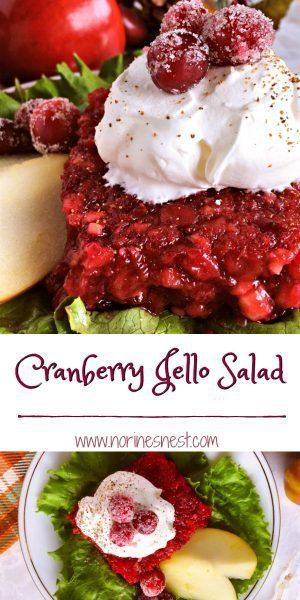 Cranberry Jello Salad Recipe, Jello Dishes, Fresh Cranberry Relish, Holiday Meal Ideas, Raspberry Jello Salad, Dishes For Thanksgiving, Cranberry Jello Salad, Cranberry Salad Recipes, Congealed Salad