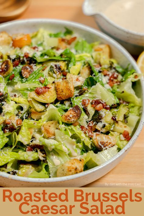 Brussel Sprout Ceaser Salad, Creamy Caesar Dressing, Ultimate Salad, Suddenly Salad, Crispy Pancetta, Low Calorie Vegetables, Caesar Salad Recipe, Brussels Sprout, Roasted Brussels Sprouts