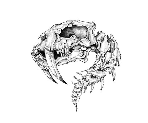 Dinosaur Skull Drawing, Animal Skull Drawing, Dinosaur Tattoos, Skeleton Drawings, Creepy Tattoos, Animal Skull, Snake Art, Dark Art Tattoo, Minimalist Tattoos