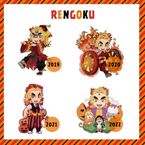 Demon Slayer Halloween Official Art, Kny Halloween Pfp, Halloween Rengoku, Demon Slayer Halloween Icons, Kny Halloween, Miraculous Ladybug Theme Song, Aot Mikasa, Chibi Kny, Manga Poses