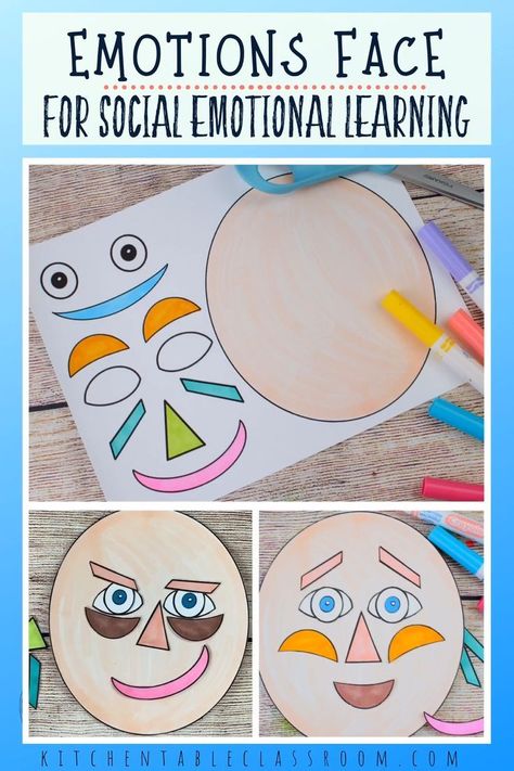 Use this free printable emotions face to start conversation about feelings and sharpen your child's social emotional intelligence. Social Emotional Activities Preschool, Emotions Craft, Start Conversation, Emotional Activities, Emotions Preschool, Big Emotions, Emotions Activities, Emotion Faces, Social Emotional Activities